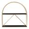 Hello Honey® Wood & Metal Gold Crescent Wall Shelf